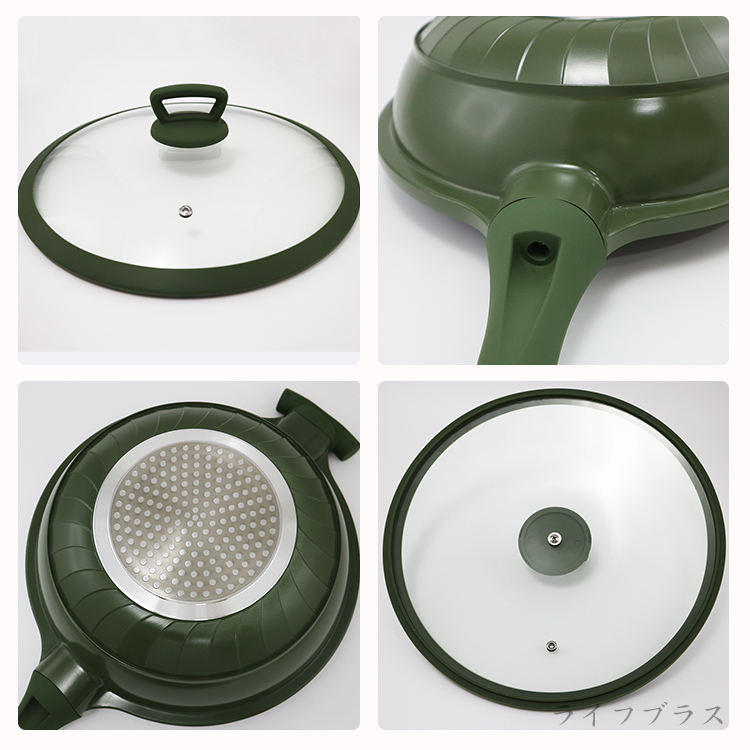 美國製Phantom Chef陶瓷強化不沾深形炒鍋-32cm-2支, , large