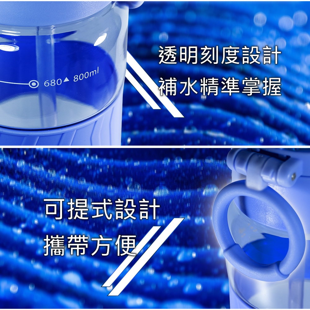 CLARE 可蕾爾 彈跳運動吸管壺兒童水壺直飲水壺運動水壺 湖藍色800CC-Leidea樂德兒, , large