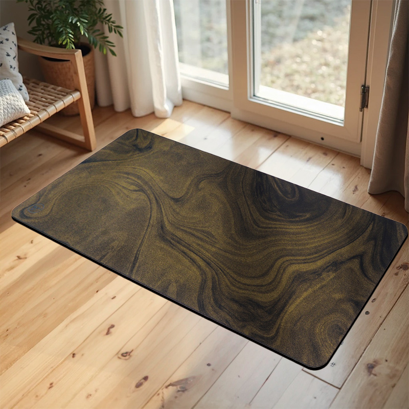【怪獸】B+ 加長版 軟式珪藻土吸水地墊 流沙 (80x38cm) -流沙金, , large