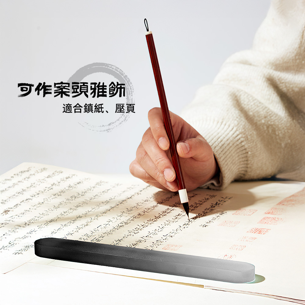 【上手家居】琉璃紙鎮 霧隱墨色(辦公文具/文鎮/壓紙器/鎮尺/布鎮), , large