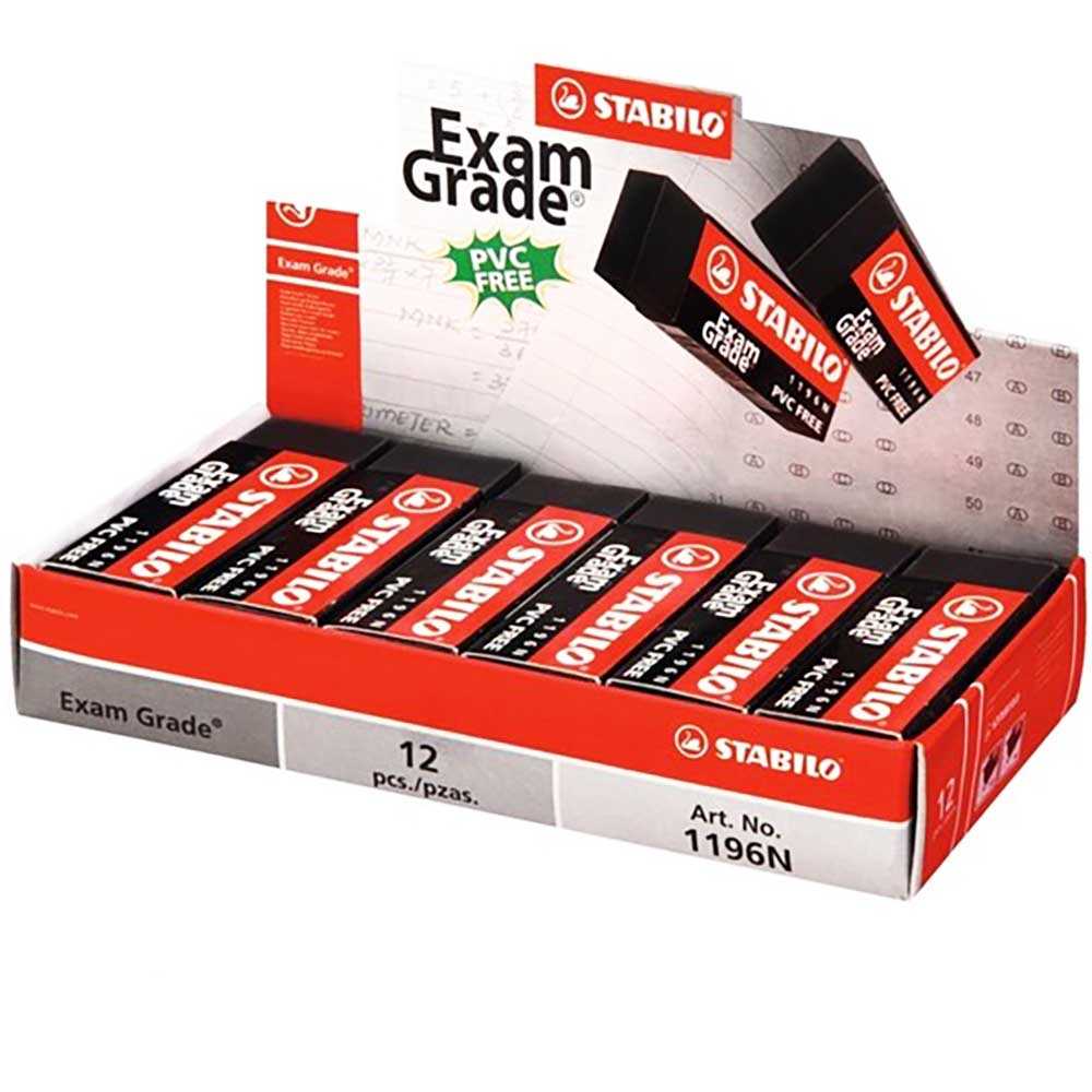 STABILO 德國 思筆樂 Exam Grade 上榜樂環保無毒橡皮擦 12入/盒 ST1196NT, , large