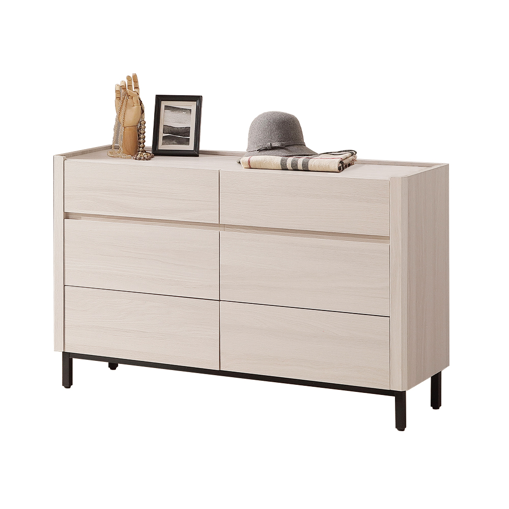 【唯熙傢俱】馬修斯橡木白六斗櫃 抽屜櫃, , large