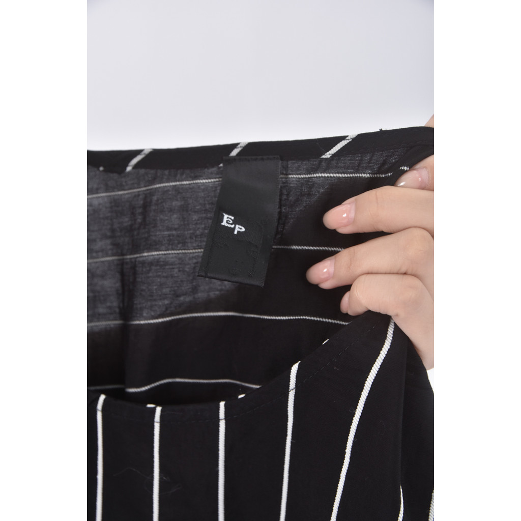 (F) ep條紋黑色上衣二手衣, , large