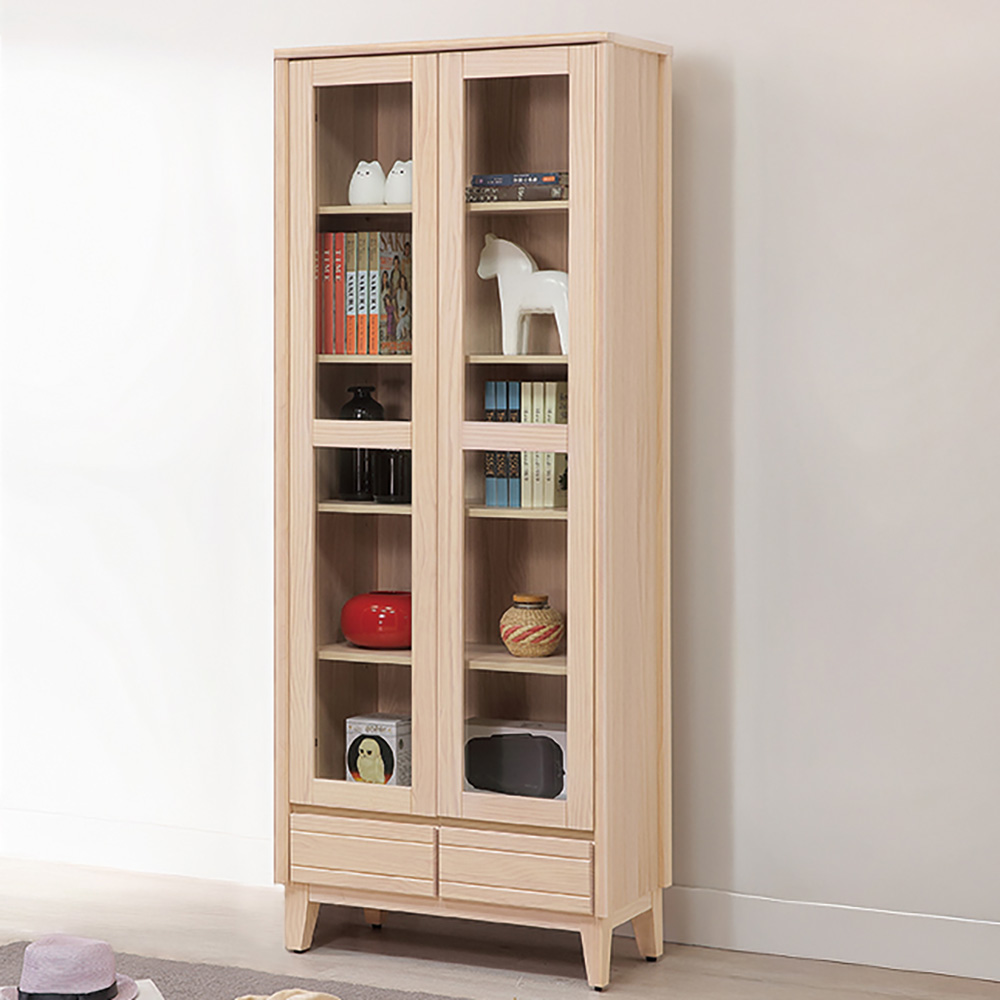 【Hampton 漢汀堡】利特多實木2.7尺下抽書櫃, , large