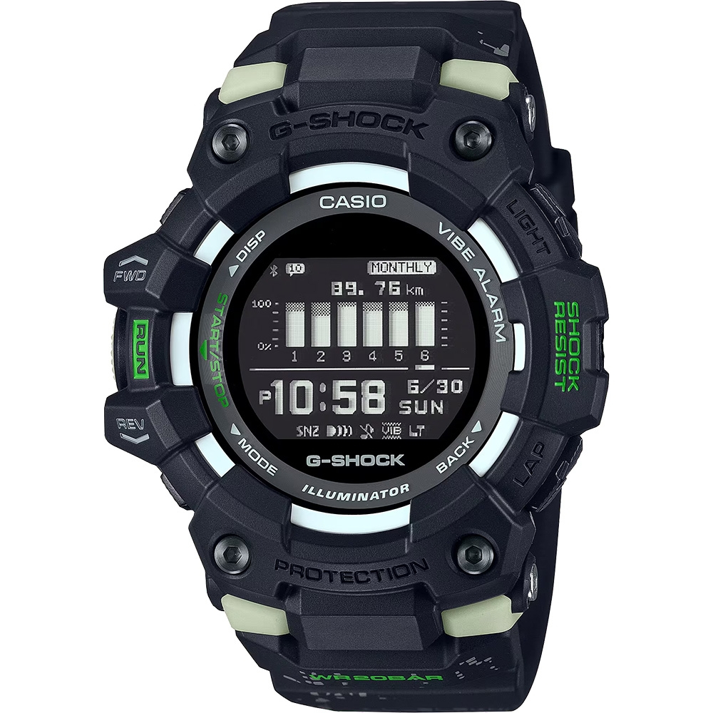 CASIO 卡西歐 G-SHOCK 夜光迷彩 城市夜景系列藍芽手錶 GBD-100LM-1, , large