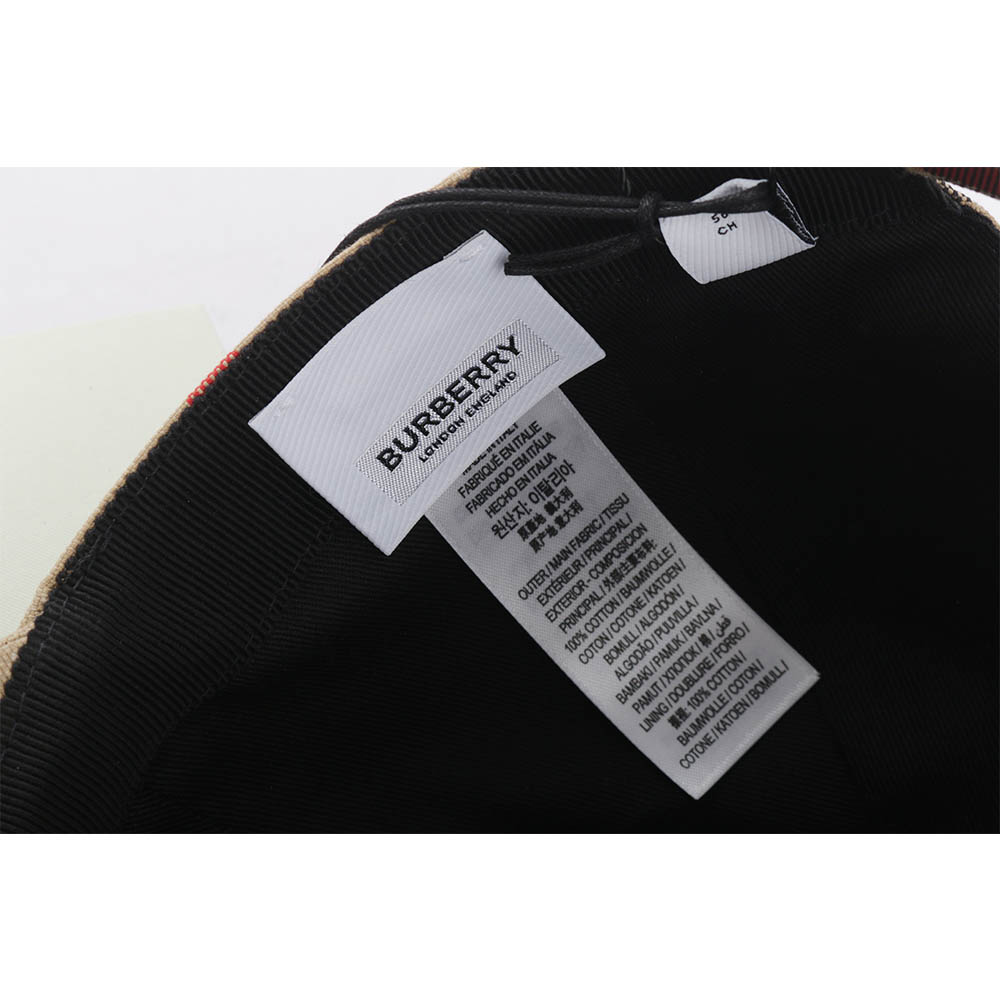 BURBERRY L號 William 經典格紋棉質棒球帽/米色, , large