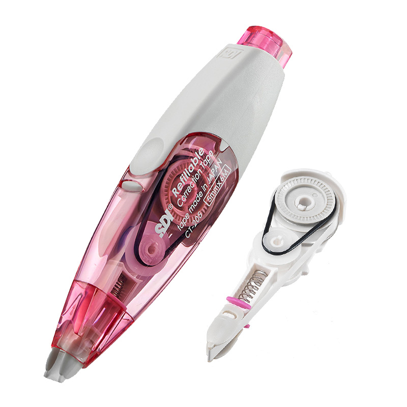 輕鬆按修正帶附內帶5mm*6M粉紅, , large