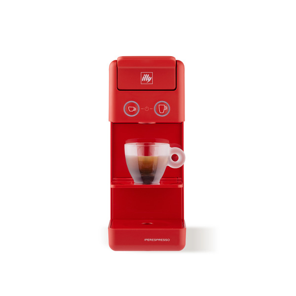 【illy】Y3.3 iperEspresso 膠囊咖啡機 紅 贈送 iperEspresso 咖啡膠囊(18入)*3, , large