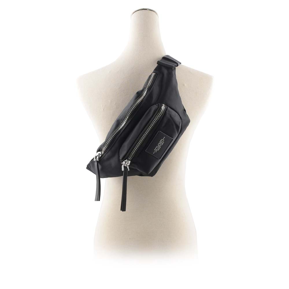 MARC JACOBS The Biker 雙拉鍊尼龍腰包/黑色, , large
