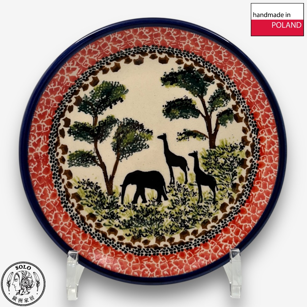 【SOLO Vintage】Cerraf Polish Pottery 17cm Dessert Plate Round Plate Ballad of the Open Plains Series Made in Poland
