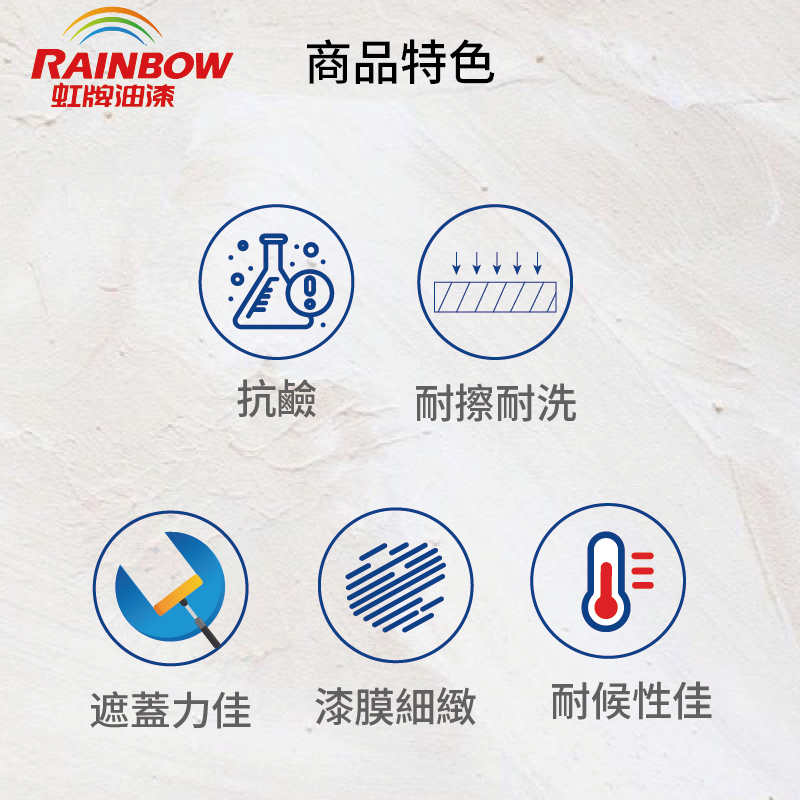 〔虹牌〕406壓克力有光水泥漆白色, , large