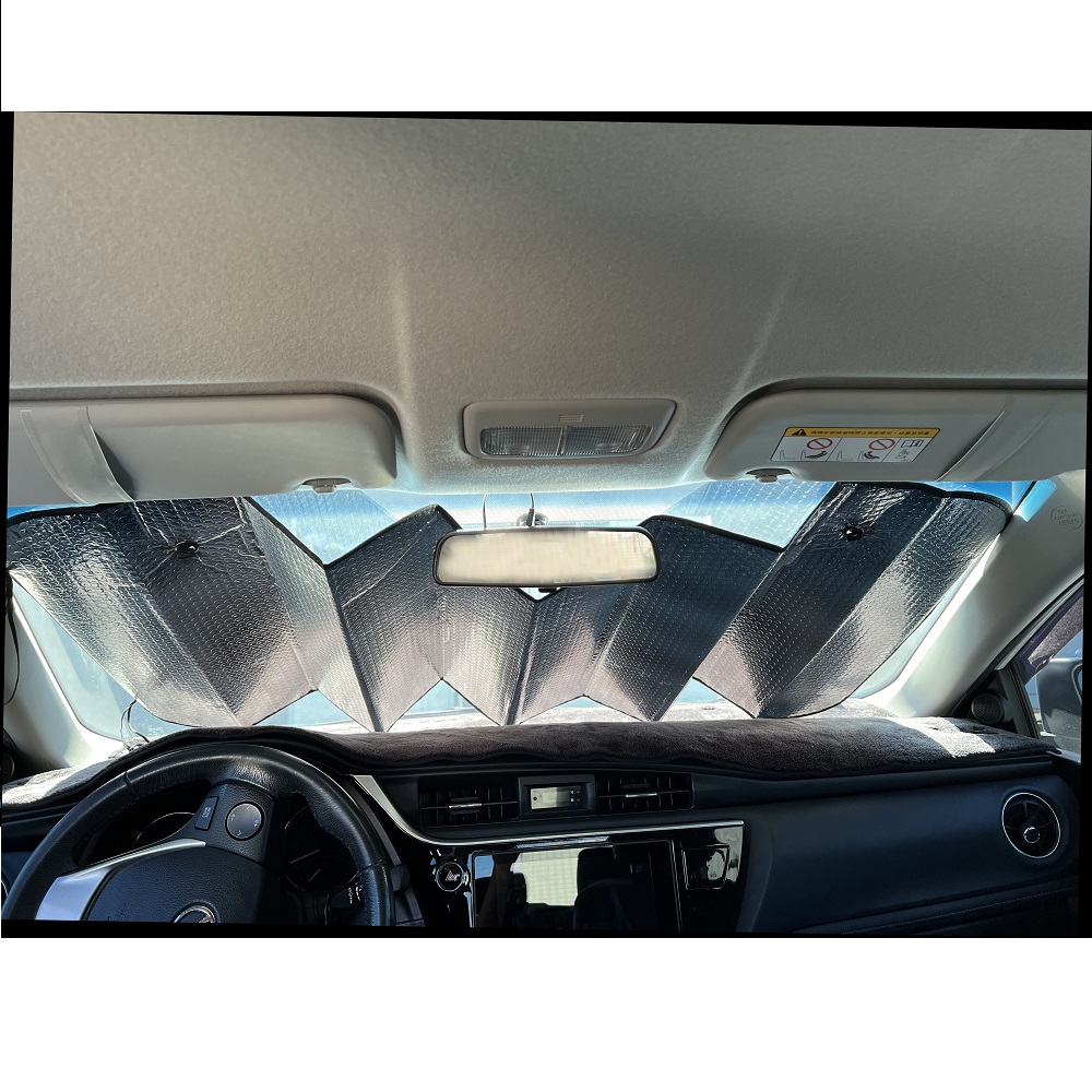 【CAR WAY夏季涼品】加厚雙面雙氣泡遮陽板休旅車專用2入(遮陽板 遮用遮陽), , large