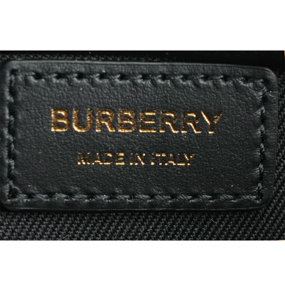 BURBERRY Sling 格紋帆布及小牛皮肩背包/米色/黑色, , large
