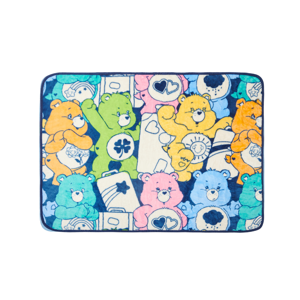 Care Bears 玩偶毛毯組 (粉), , large