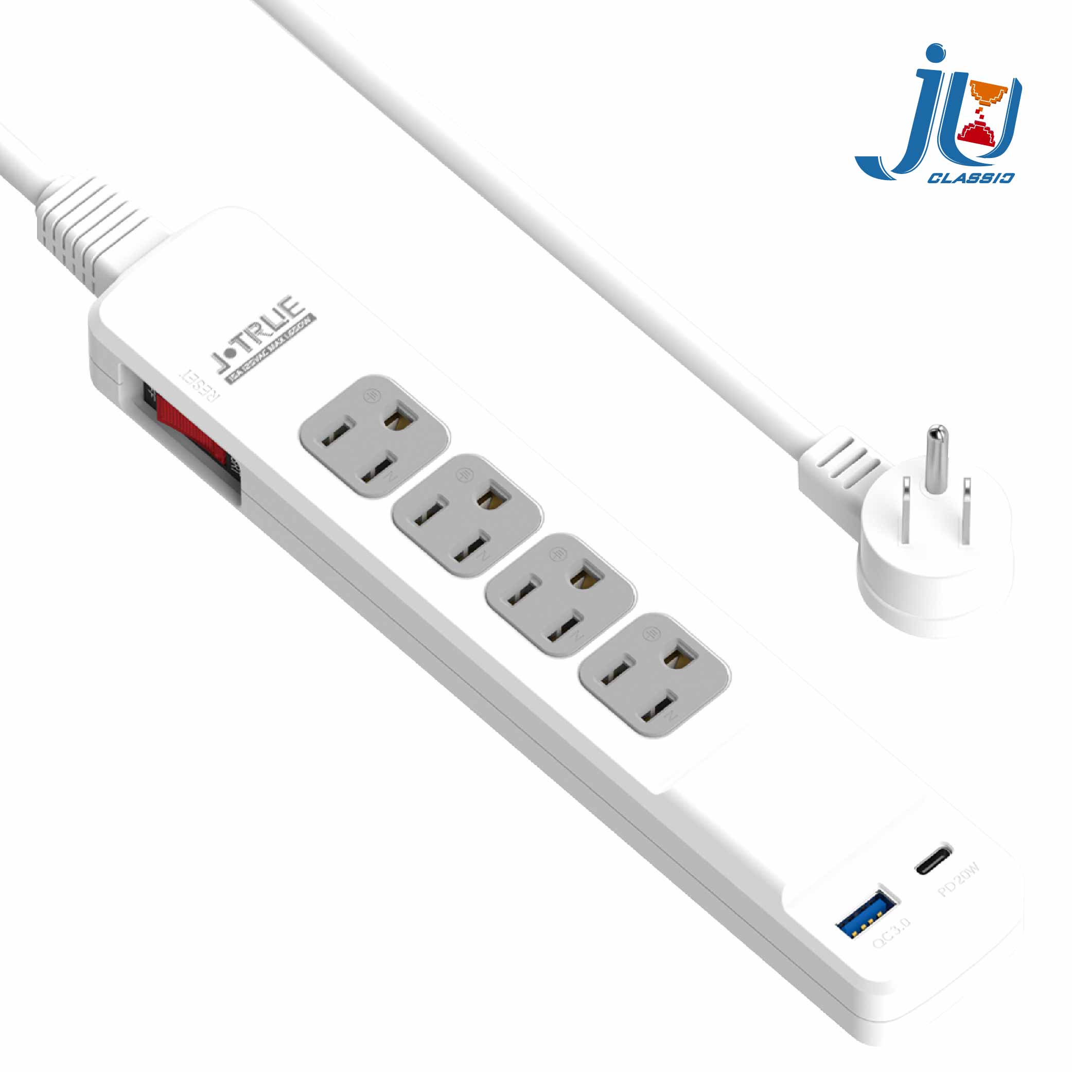 鉅玉經典｜One-way four-prong USB extension cable 1.2m JY-3141U-6, , large