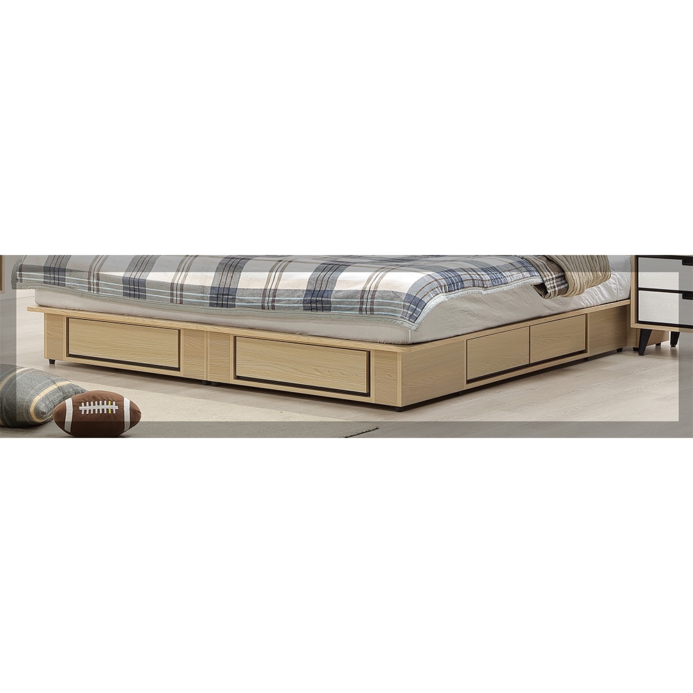 【唯熙傢俱】雷莎原木色5尺抽屜床底, , large