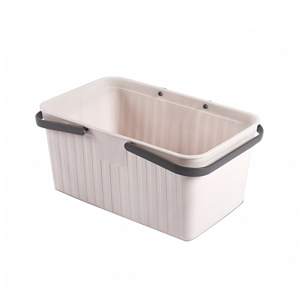 【上手家居】北歐瀝水提沐浴籃 北歐杏(沐浴籃/收納籃/置物籃/手提籃/籃子/浴室收納/手提籃/手提洗澡籃), , large