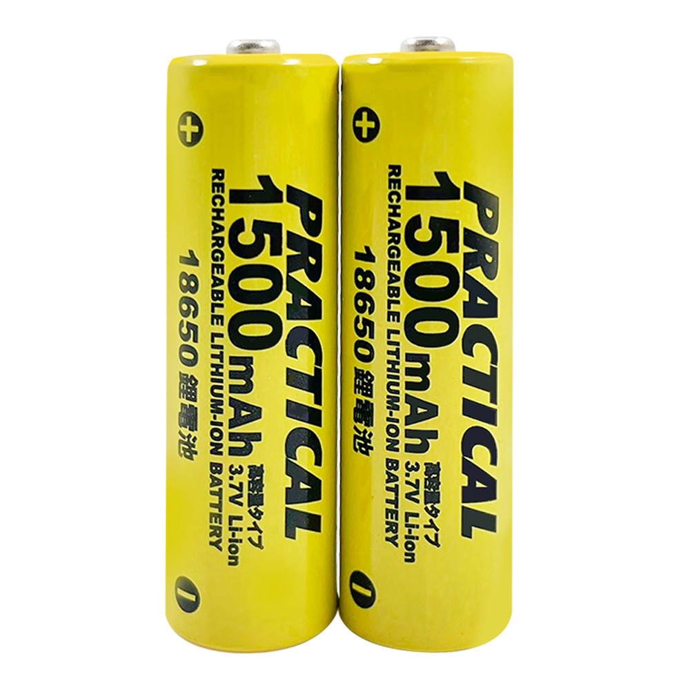 實用牌18650/1500mAh鋰充電池2入 PRA-1500-2 低自放電 標準檢驗局認證合格, , large