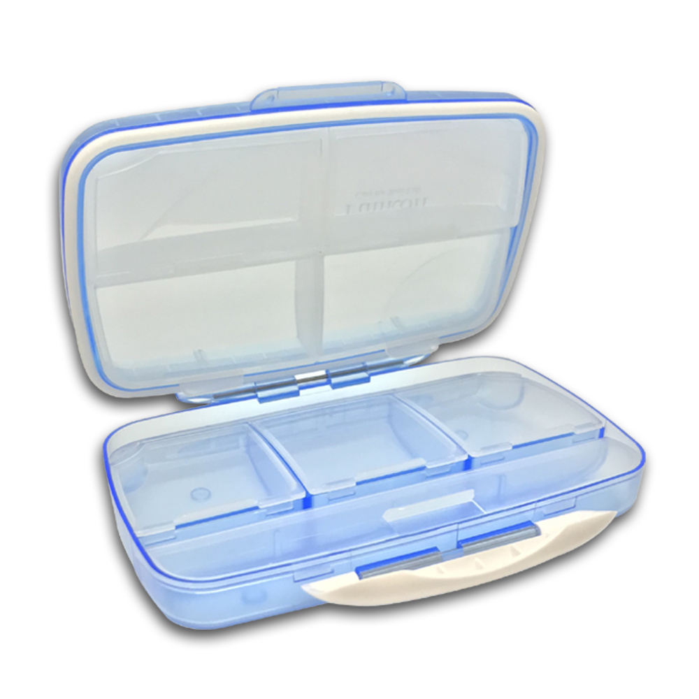 GS MALL 台灣製造 防潮8格透明藥盒 保健藥盒 收納藥盒 藥盒 透明藥盒 保健藥盒 防潮藥盒 防潮盒, , large