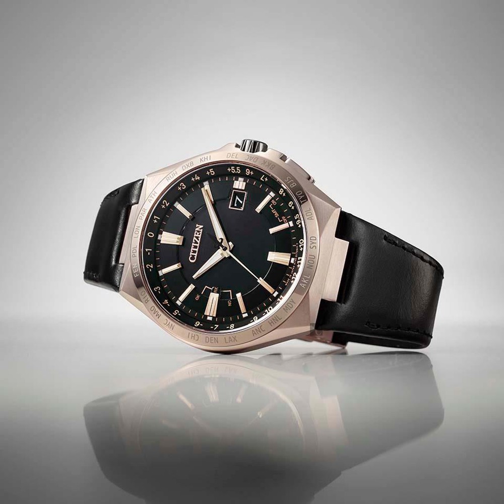 CITIZEN 星辰 限量 光動能電波萬年曆手錶 CB0217-04E, , large
