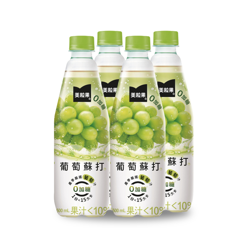 美粒果零加糖葡萄蘇打500ml, , large