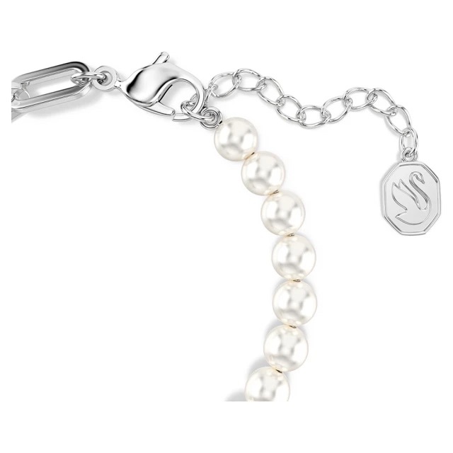 SWAROVSKI 施華洛世奇 Swan 黑白天鵝 愛與美水晶珍珠手鍊(5705720), , large
