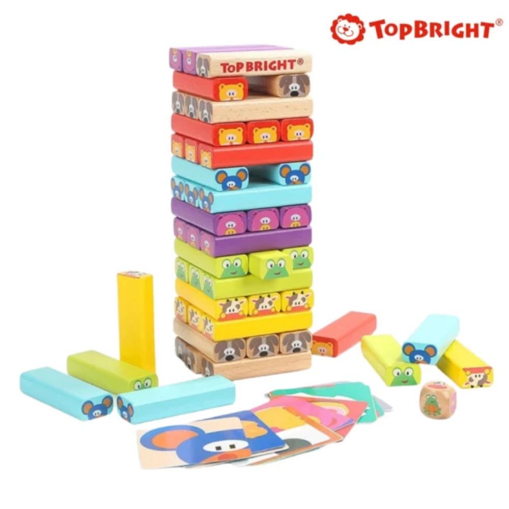 Top Bright - Wooden Stacking Blocks Toys, , large