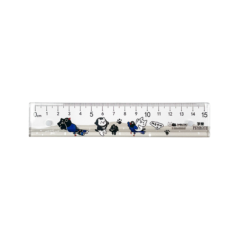 Looka Cat 15 cm Non-Slip Ruler-A, , large