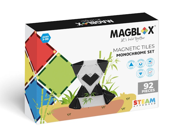 [好研所]MAGBLOX® 美學磁力片 純粹黑白組 92 pcs