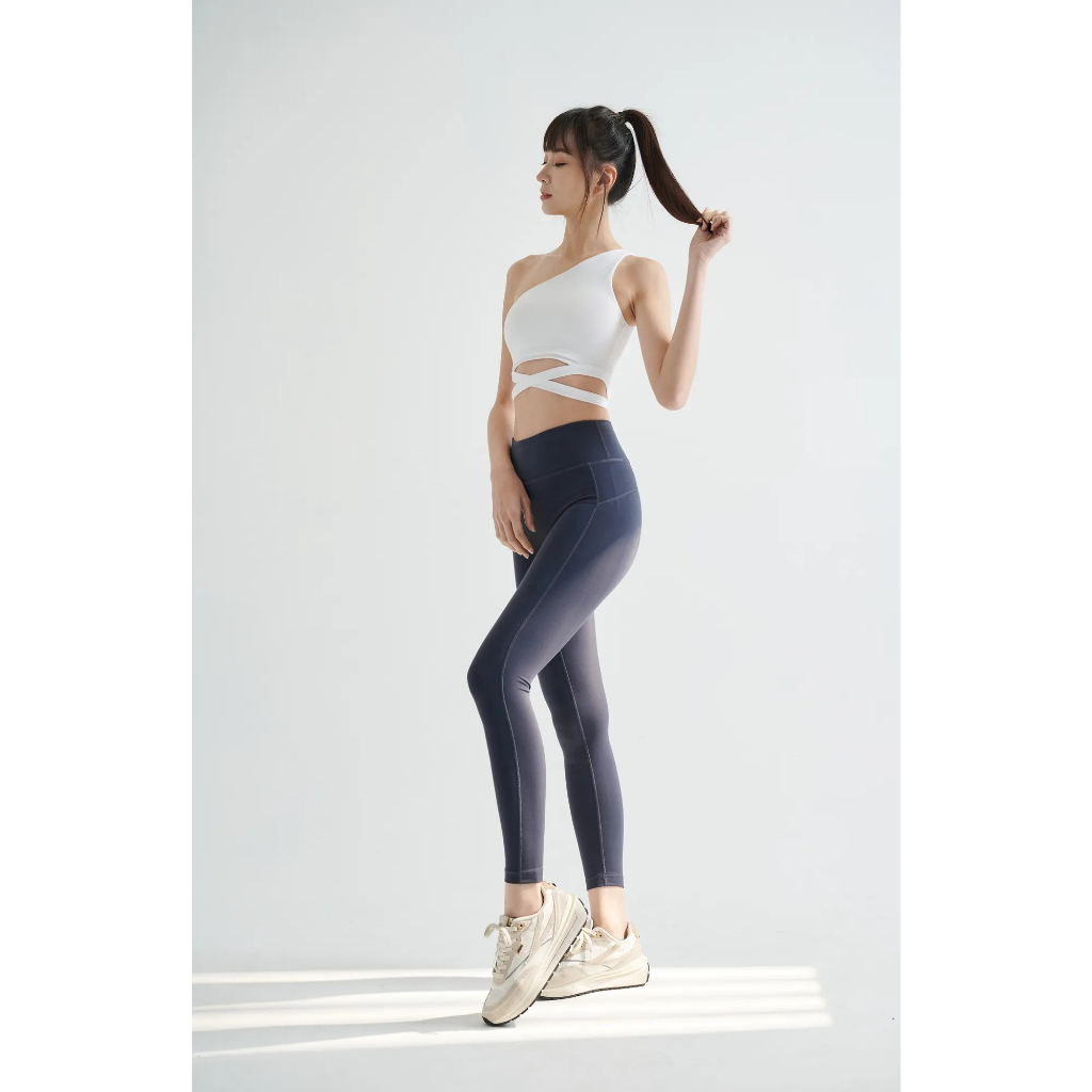 YOGA FLOW Slim Pants - 3D剪裁修身九分褲 - 宇宙灰 Dark Grey, , large