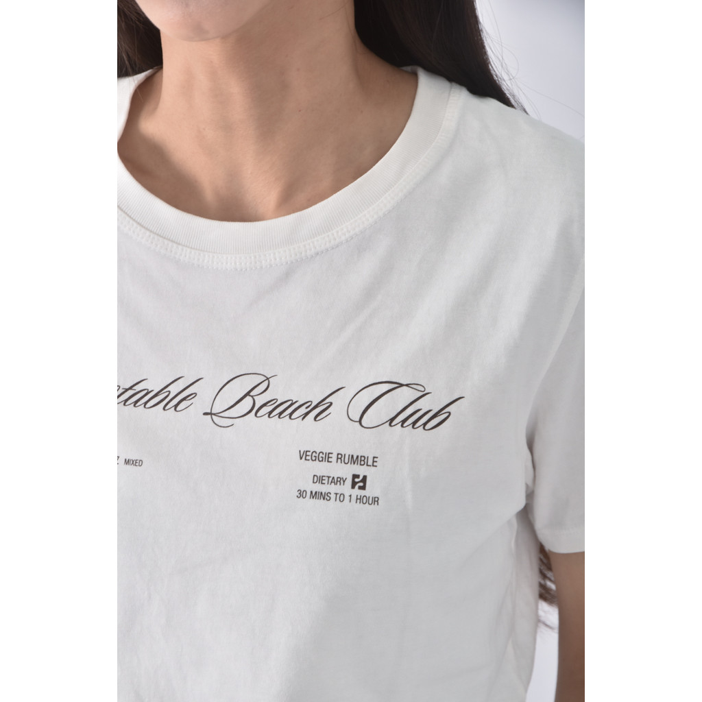 (S) studiotable質感棉質純棉白色短袖上衣二手衣, , large