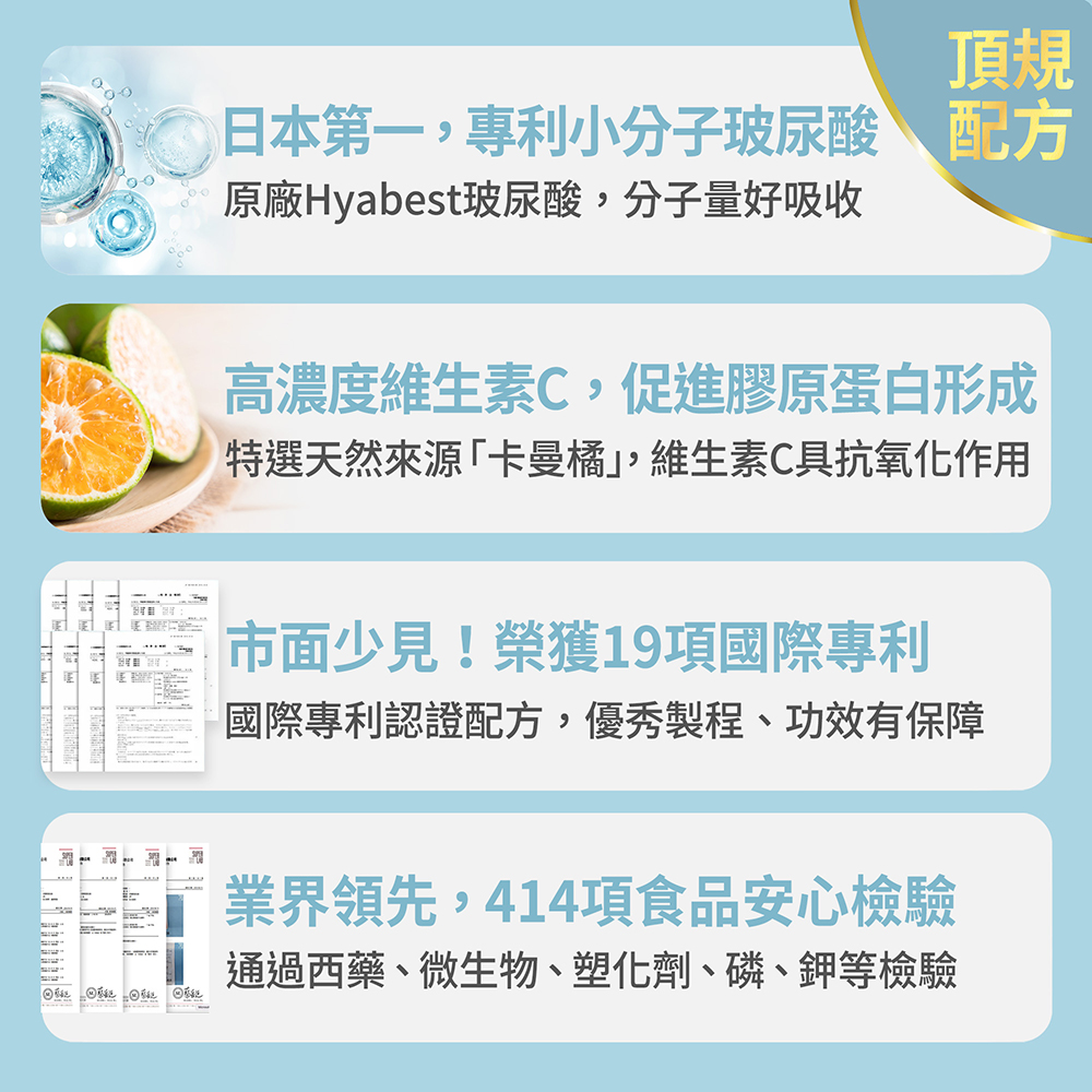 【FJ豐傑生醫】玻尿酸+卡曼橘-30顆/袋(維生素C抗氧化ｘ養顏美容), , large