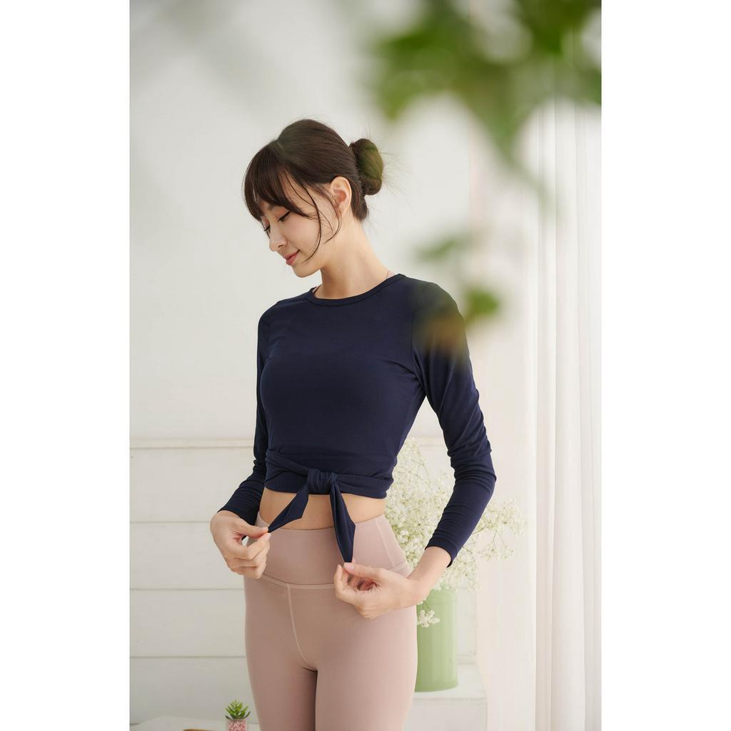 YOGA FLOW Ballet Tied Shirt - 綁帶蝴蝶結罩衫 - 銀河藍 Old Navy, , large