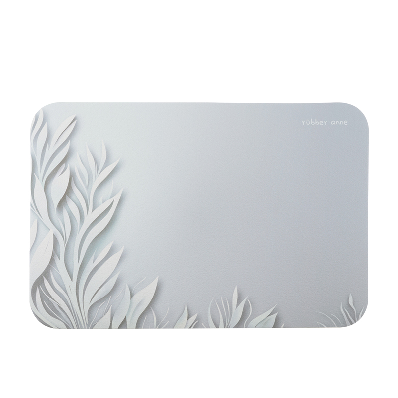【Monster】 Soft Diatomaceous Earth Absorbent Mat – Shadow of Water Series (60x40cm) – Silver Blue