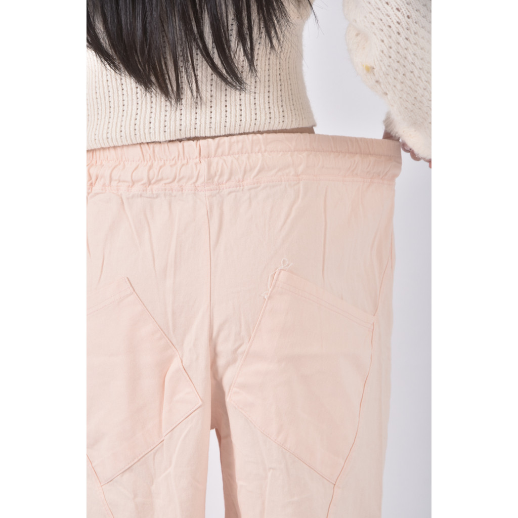 (XL) 高腰質感素面橘色長褲二手衣, , large