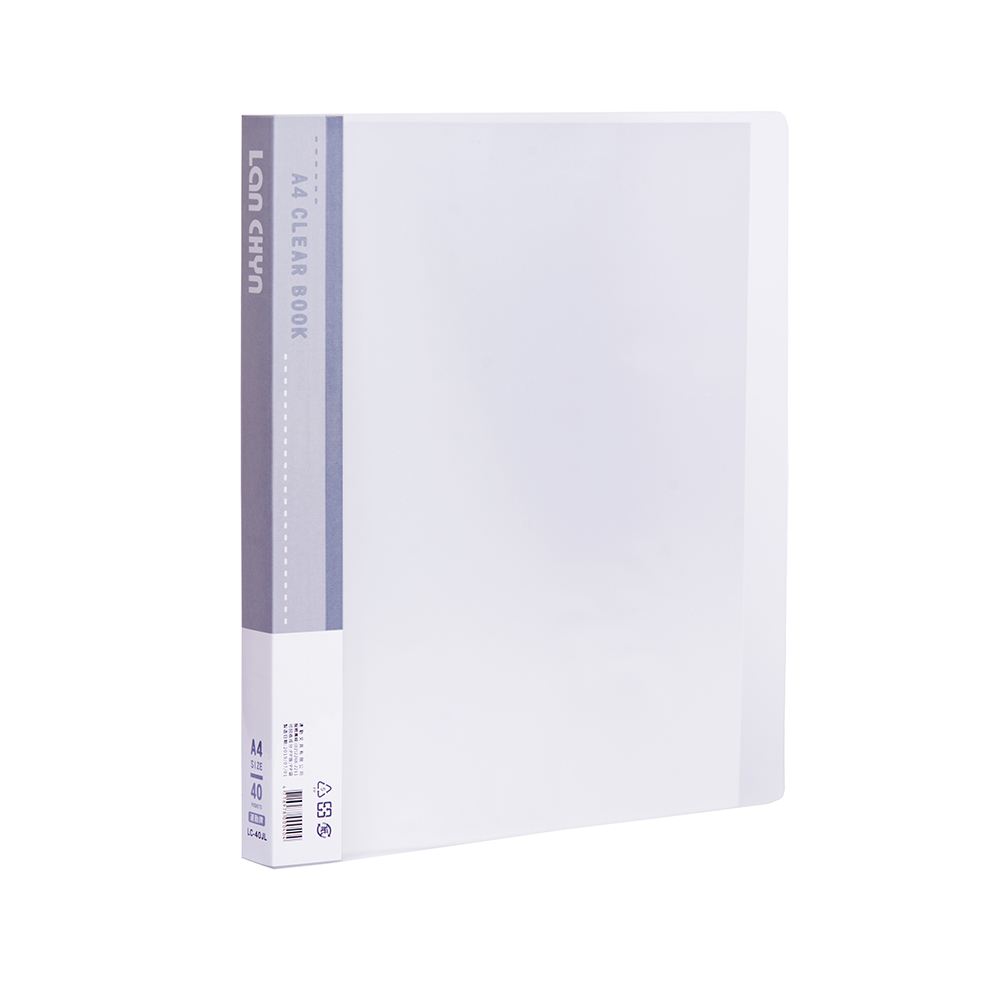 【連勤】PP 40入資料簿(果凍色系) 12本/箱 LC-40JL-多款可選, , large