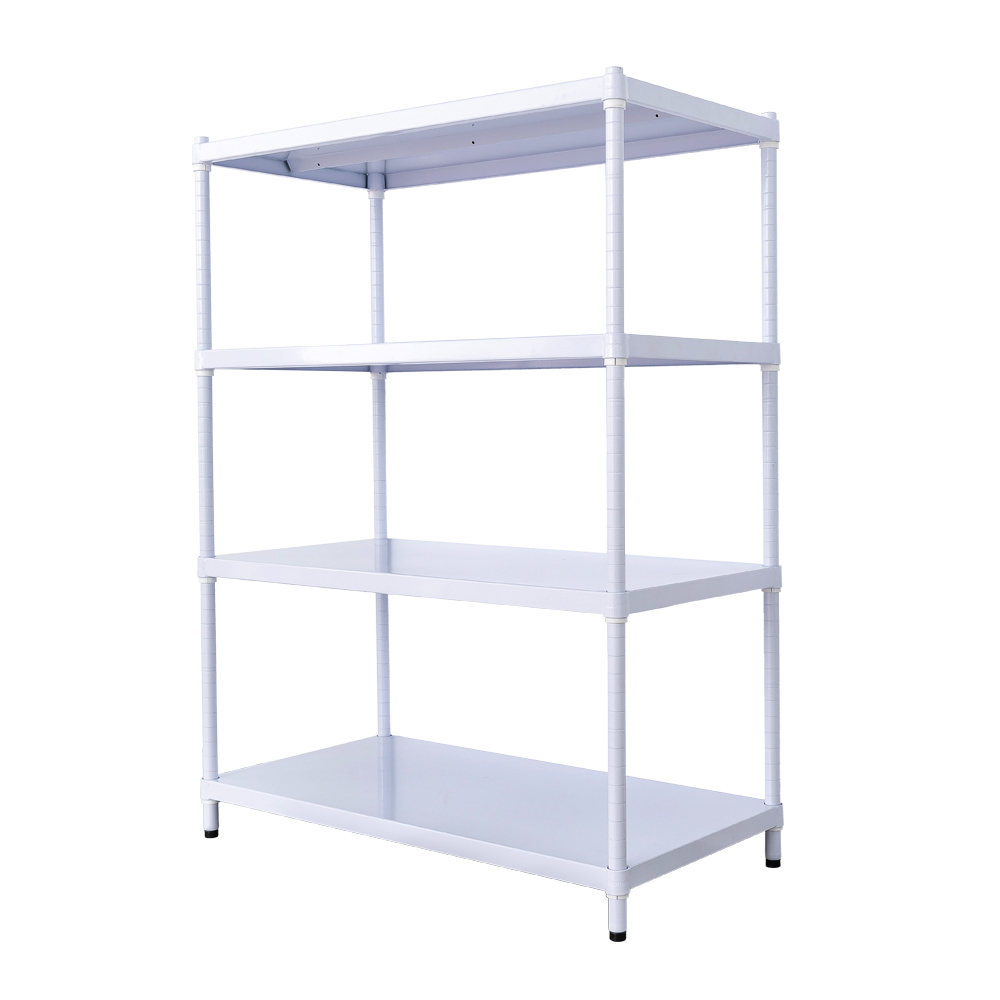 【Y HOUSE】90x45x120cm 4-layer hole-free iron plate storage rack, rack, iron rack - painted white, , large