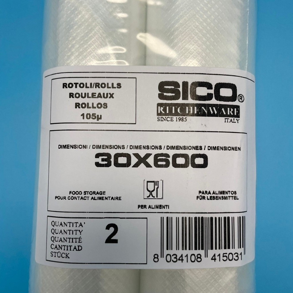 SICO舒肥專用真空包裝袋捲型20cmx600cm 25cmx600cm 30cmx600cm (2捲/包), , large