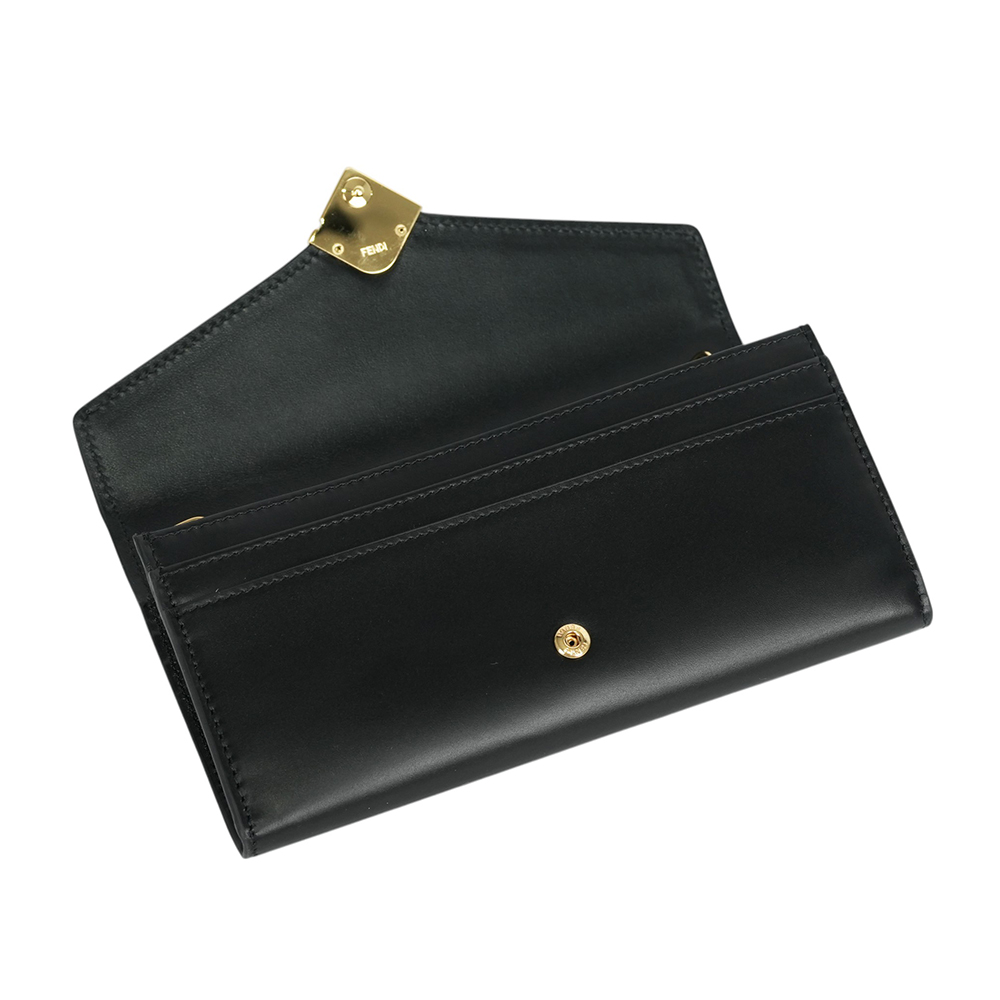 FENDI FF Diamonds 防刮小牛皮鍊帶WOC/黑色, , large