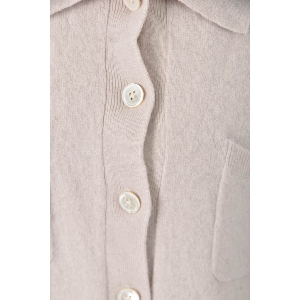 (S) white label羊毛喀什米爾杏色襯衫上衣二手衣, , large