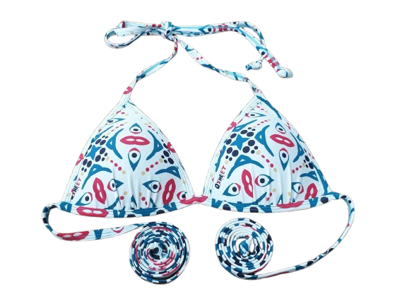 QXHEE.T. Made in Taiwan Back Neck Strap Around Chest 3D Cup Bikini