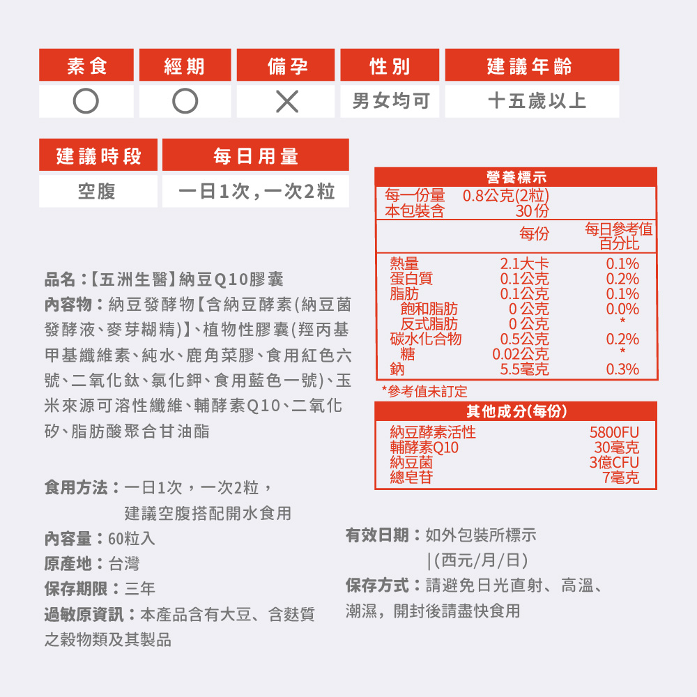 【五洲生醫】納豆Q10膠囊, , large