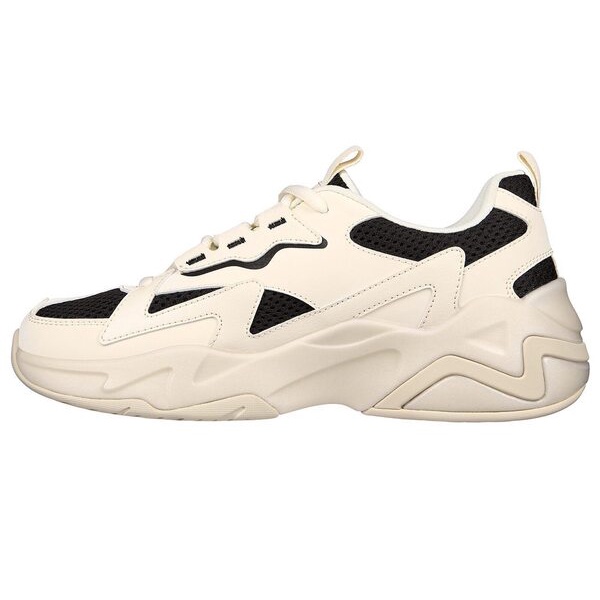 Kixpress-Skechers D'Lites Hyper Burst 女 休閒鞋 厚底 止滑 舒適 米 黑 [896178NTBK], , large