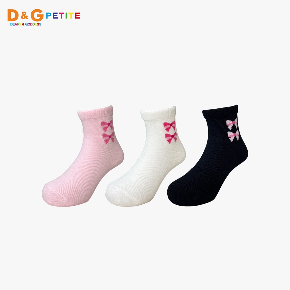 【D&G】小蝴蝶結童襪<粉,13-16cm>D599 短襪 襪子