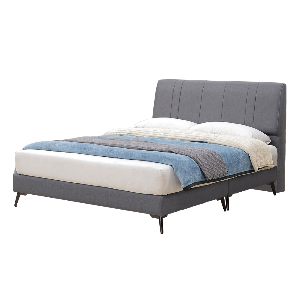 【唯熙傢俱】卡特岩灰色6尺雙人床, , large