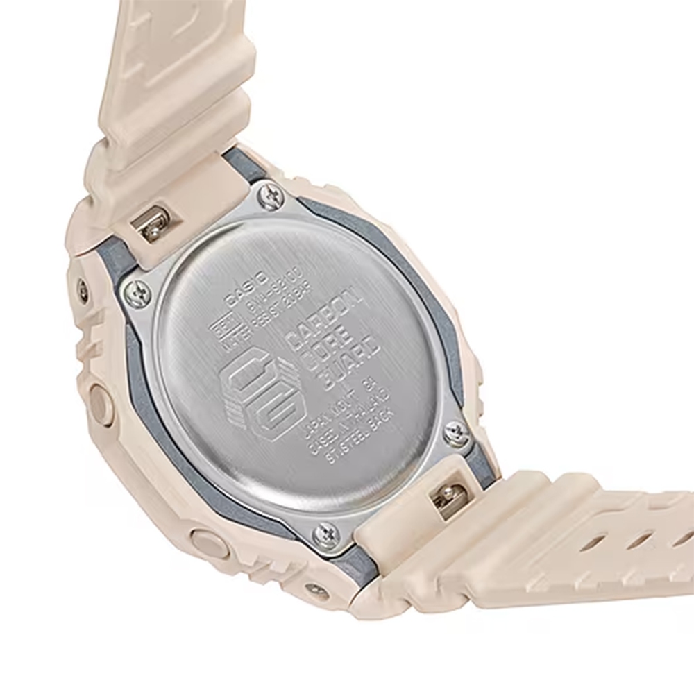 CASIO 卡西歐 G-SHOCK 奶茶色八角雙顯手錶 女錶 GMA-S2100-4A, , large