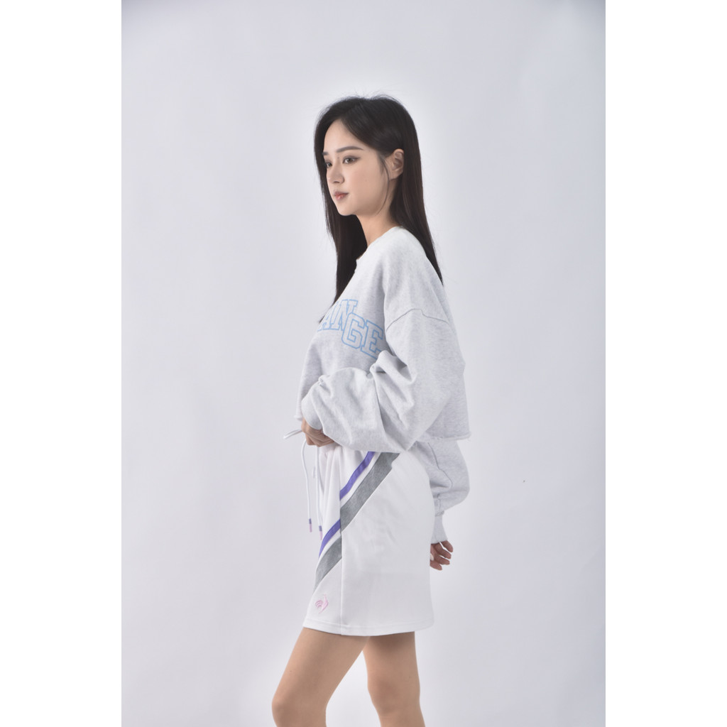 (L) le coq sportif運動棉質條紋白色短裙二手衣, , large