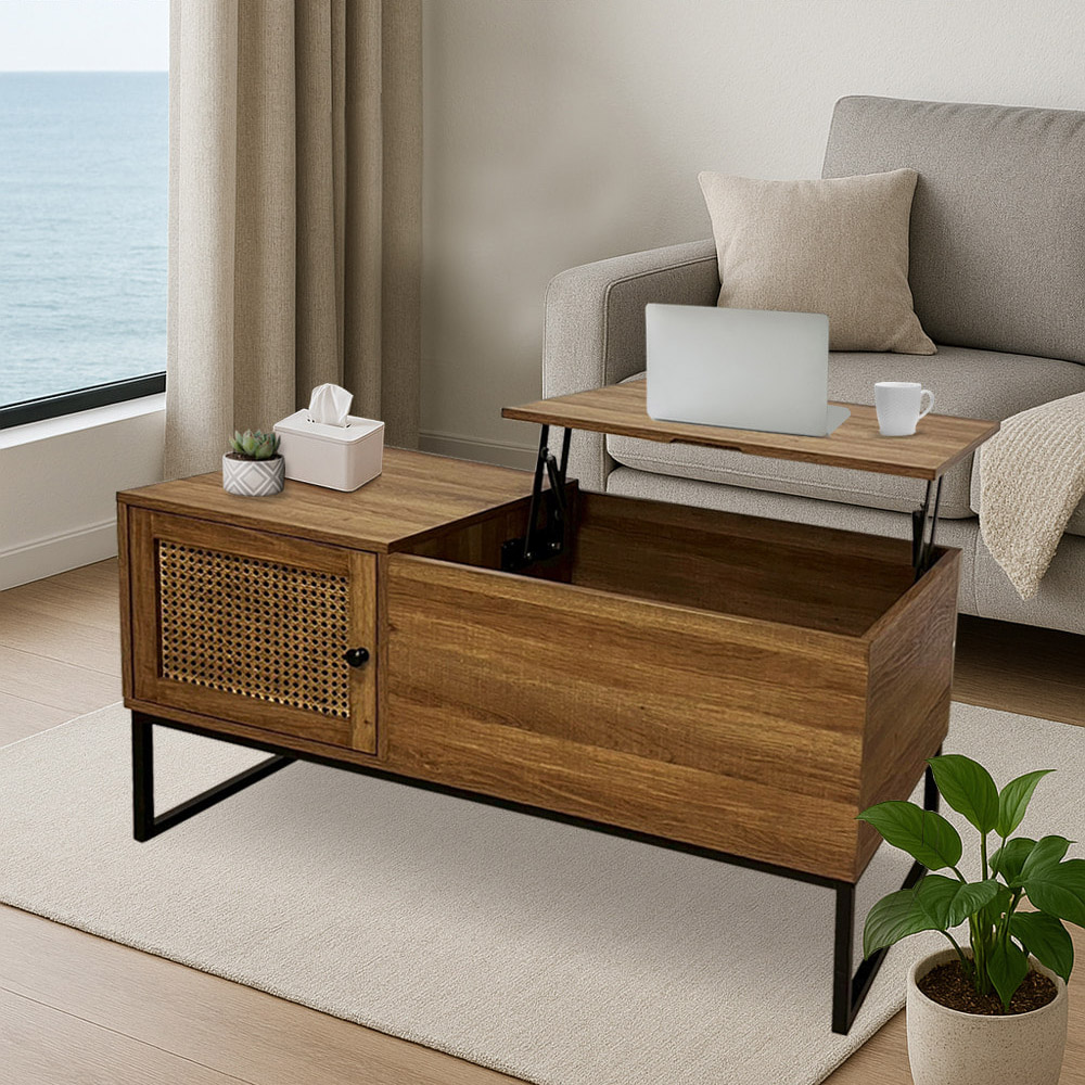 【AOTTO】歐式多功能收納儲物升降茶几(TA-045), , large