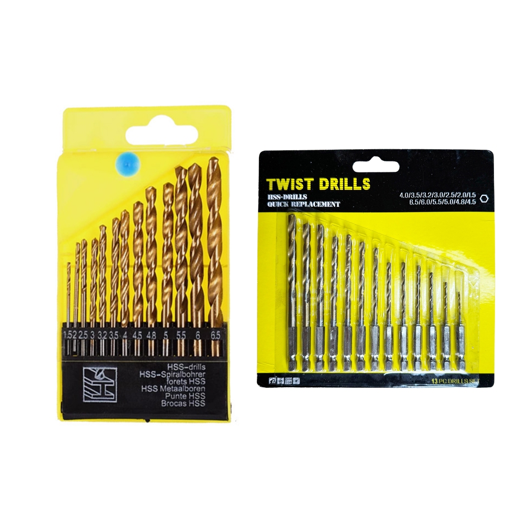 鍍鈦麻花鑽13件套組, , large