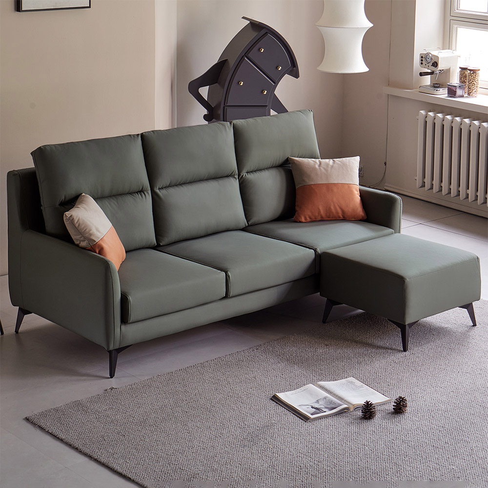 【Hampton 漢汀堡】蘇格珊皮製L型沙發, , large